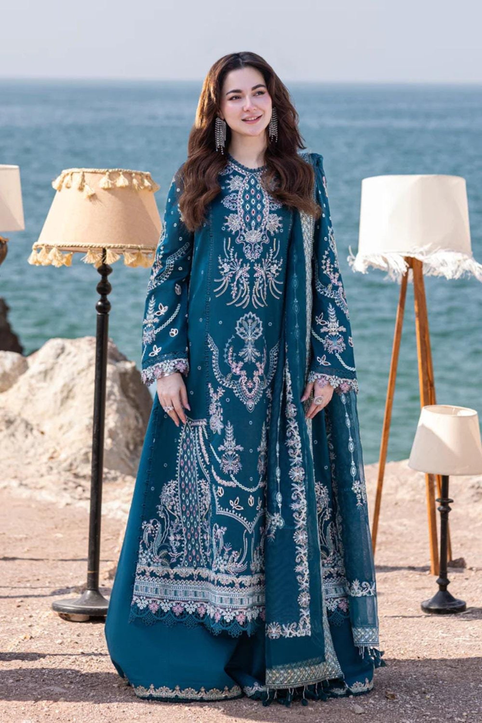 Qalamkar | Sahil Kinare Luxury Lawn | FP-14 RIMA