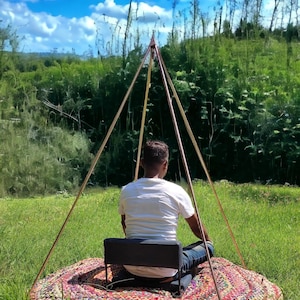 Copper Lite Duty Russian Meditation Pyramid 3 Feet Base Portable Version