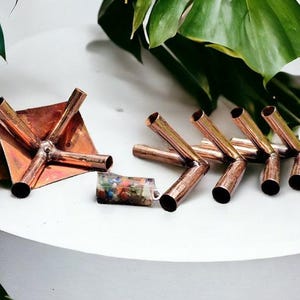 Giza 10 MM Copper Meditation pyramid Kit Without copper main pipes with Crystal filling Optional