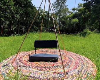 Pirámide de meditación nubia de cobre resistente, base de 5 pies, versión portátil
