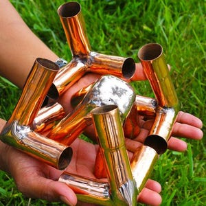 Russian L type 3/4 Copper Meditation pyramid Kit Without copper main pipes with Crystal filling Optional