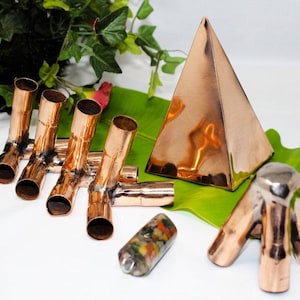 Russian 25.44 MM Copper Meditation pyramid Kit Without copper main pipes with Crystal filling Optional