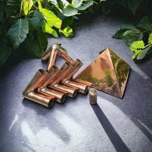 Giza L type 1 Inch Copper Meditation pyramid Kit Without copper main pipes with Crystal filling Optional