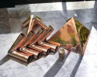 Giza 20 MM Copper Meditation pyramid Kit Without copper main pipes with Crystal filling Optional