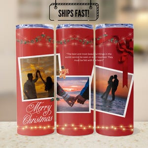 Photo Tumbler - Christmas Photo Tumbler - Personalized Coffee Cup With Photo - 20oz Tumbler - Photo Tumbler For Lovers - Gift For Couple