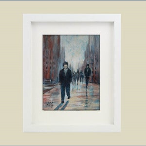 Acrylic Figure Painting  Urban Painting Acrylic Painting  Contemporary Painting Small Painting Acrylic Artwork
