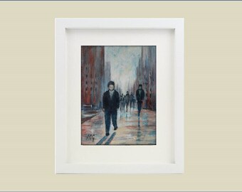 Acrylic Figure Painting  Urban Painting Acrylic Painting  Contemporary Painting Small Painting Acrylic Artwork