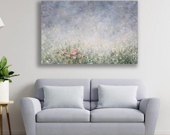 Original Painting Landscape Painting Poppy Painting Contemporary  Abstract Flowers Palette Knife Living Room Art Painting by Mirjana