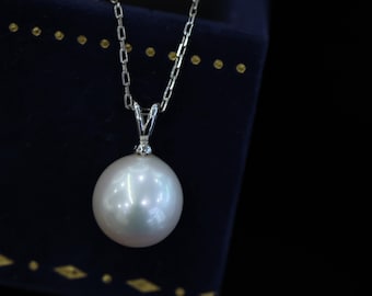 Collar con colgante de perla de agua dulce hecho a mano, joyería minimalista de plata, regalo para mujer.