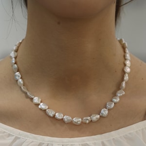 Handmade Baroque Pearl Necklace for Women, Nature Inspired Beaded Necklace for Wedding and Special Occasions, Limited Edition, Gift for Her