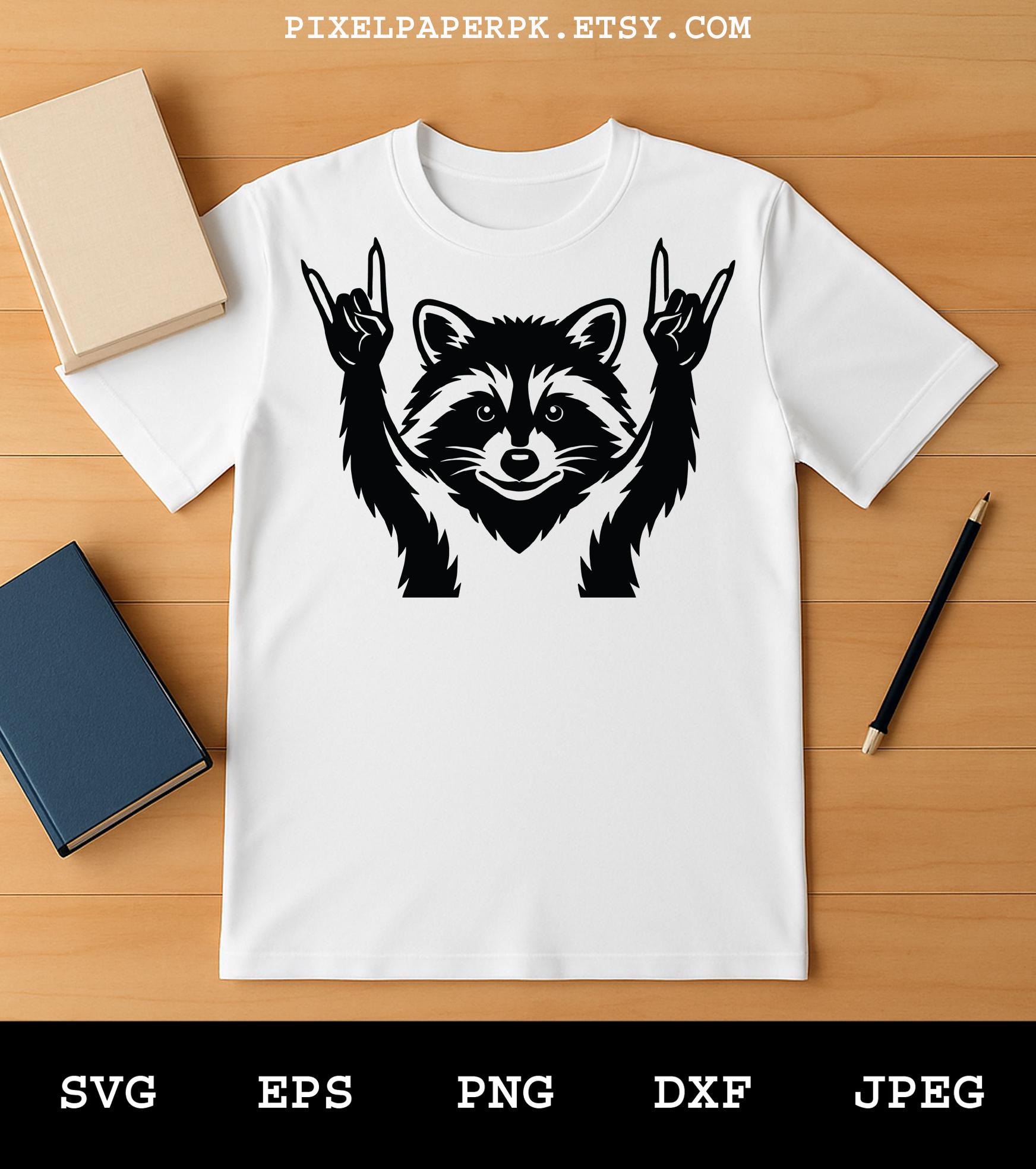 Rocking R Decal Rocking Raccoon Svg, Eps, Png, Dxf, Jpeg Digital Download – Cool Animal ...