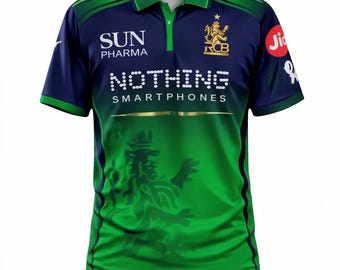 RCB Custom Cricket Jersey for Men  Bangalore IPL Fan Shirt  for sport lovers