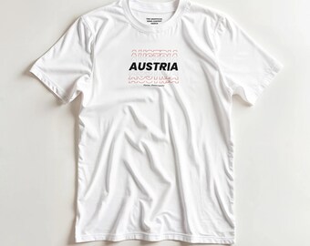 Austria — Country T-shirt — * The Unofficial Song Contest Merch * (DTG print)