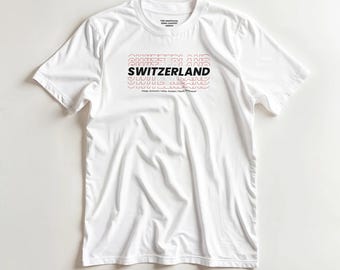 Switzerland — Country T-shirt — * The Unofficial Song Contest Merch * (DTG print)