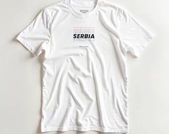 Serbia — Country T-shirt — * The Unofficial Song Contest Merch * (DTG print)