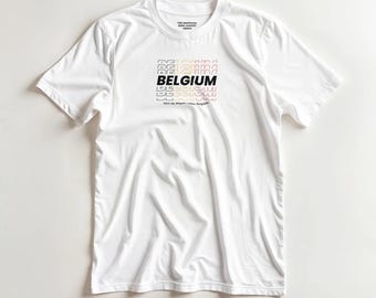 Belgium — Country T-shirt — * The Unofficial Song Contest Merch * (DTG print)