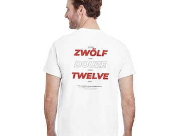 Zwölf/Douze/Twelve points — Unofficial T-shirt — * The Unofficial Song Contest Merch * (DTG print)