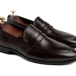 Handmade Italian Leather Loafers | Vintage Oxford Style Dress Shoes