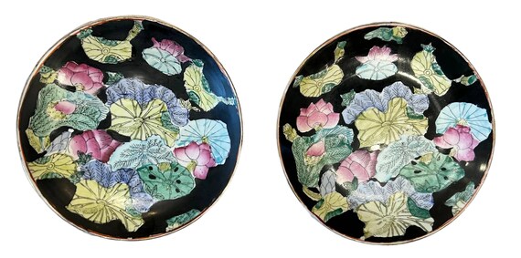 pair vintage plates