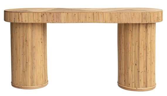 handmade rattan console table - image 1