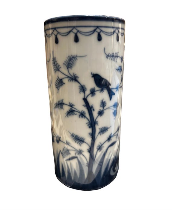 asian porcelain flower vase