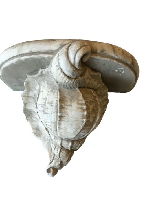 plaster shell wall sconce