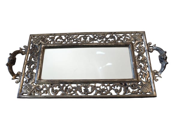 antique mirror tray