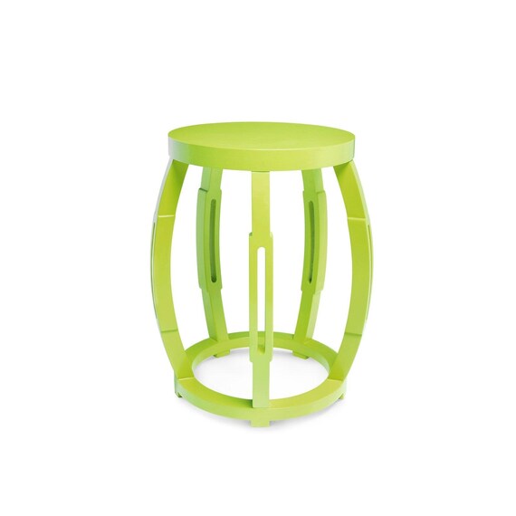 spring green taboret stool/side table - image 1