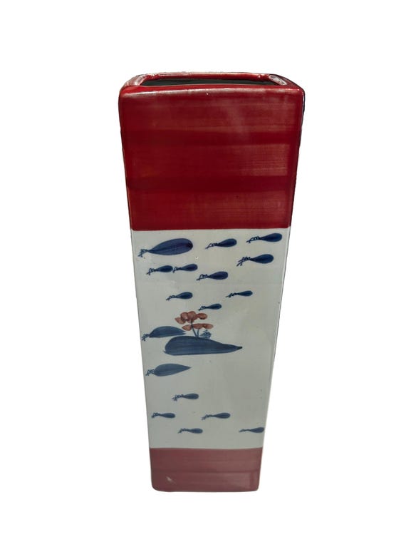 asian hand painted vase View 2