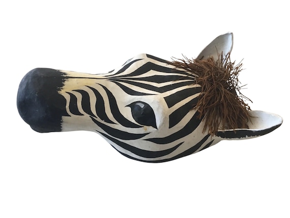 paper mache zebra