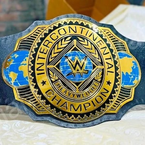 New Intercontinental Championship V2 Replica Title Belt 2mm Brass Adult Size