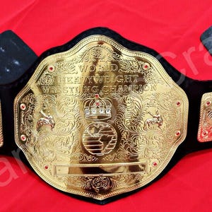 BIG GOLD World Heavyweight Championship Replica Tittle Belt Adult 2mm BrassPlate