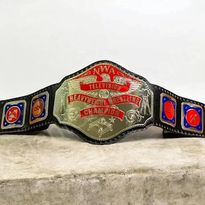 New Nwa Television Heavyweight Wrestling Championship Belt Black Replica
