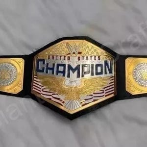 WWE United States Championship Wrestling Replica Title Belt 2mm Brass Adult Size