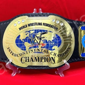 Oval Old Intercontinental Championship Wrestling Replica Tittle Belt 2mm Brass Adult Size