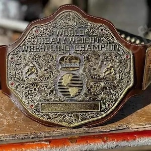 BIG GOLD World Heavyweight Championship Replica Tittle Belt Adult 6MM DieCasting