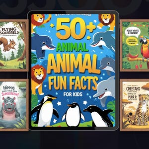 50 Printable Animals Fun Facts Poster for Kids - Educational, Colorful, & Engaging Wildlife Facts for Children, Homeschool, or Classroom