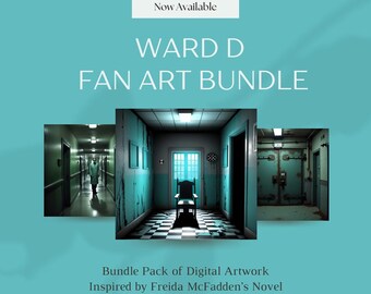 Novela de suspenso de Ward D: paquete de descarga de ilustraciones digitales: arte de fan de Freida McFadden: descargas de pósteres digitales