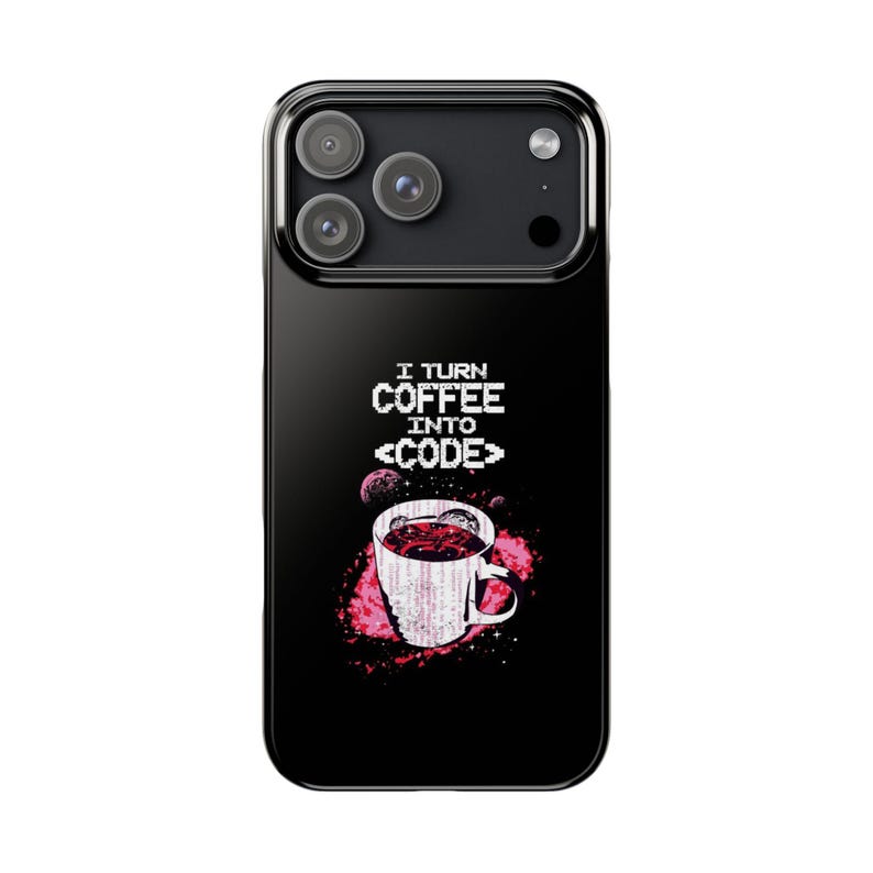 Coder Slim Phone Case | Programmer Coder Coffee Design | Coffee | Workaholic image 5