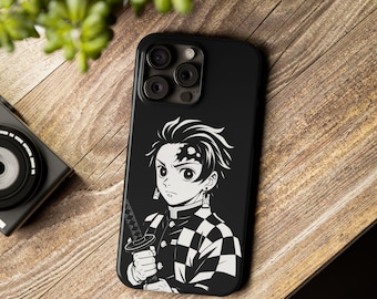 Demon Slayer Tanjiro Kamado Phone Case, Protective Anime Cellphone Skin