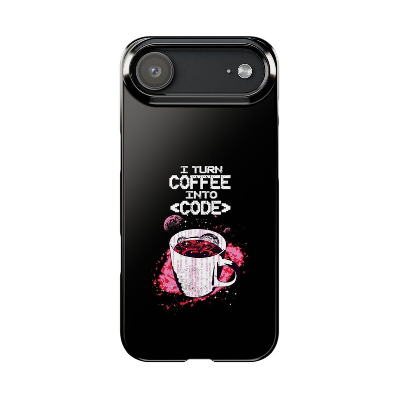 Coder Slim Phone Case | Programmer Coder Coffee Design | Coffee | Workaholic image 3