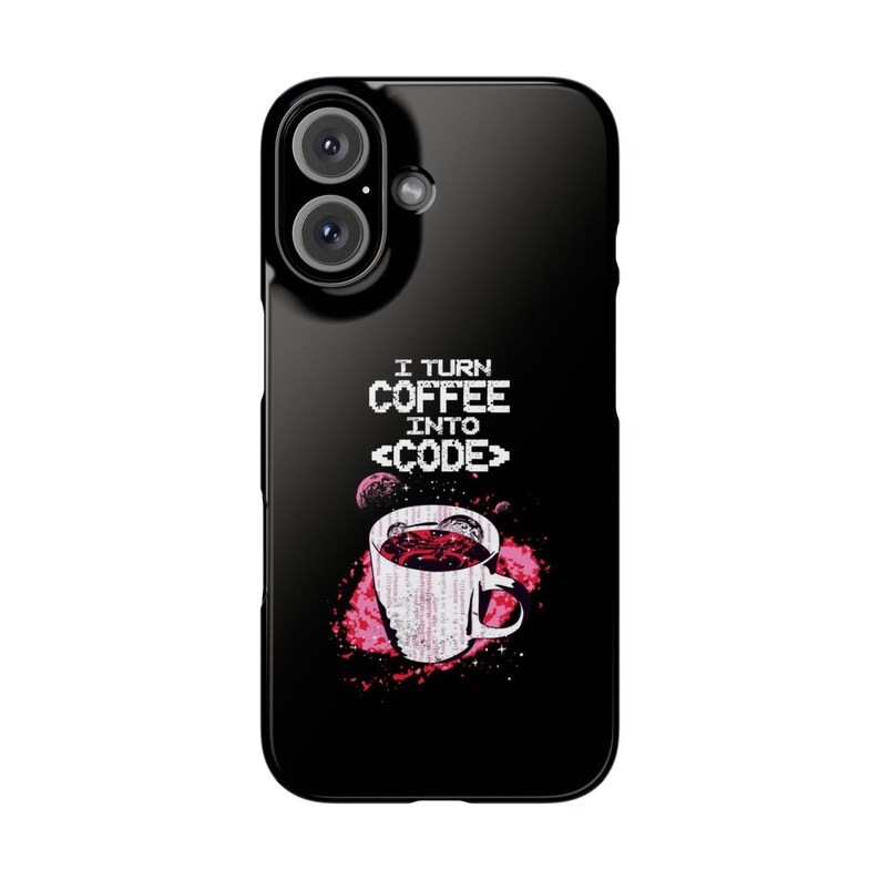 Coder Slim Phone Case | Programmer Coder Coffee Design | Coffee | Workaholic image 8