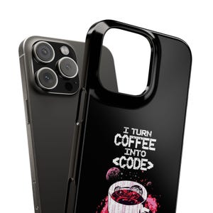 Coder Slim Phone Case | Programmer Coder Coffee Design | Coffee | Workaholic image 7