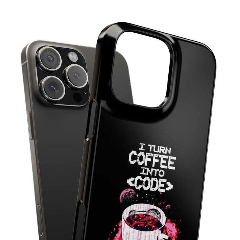 Coder Slim Phone Case | Programmer Coder Coffee Design | Coffee | Workaholic image 7