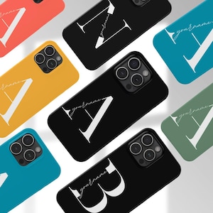 Monogram iPhone Case: Personalized Initial Phone Cover, iPhone 15 14 16