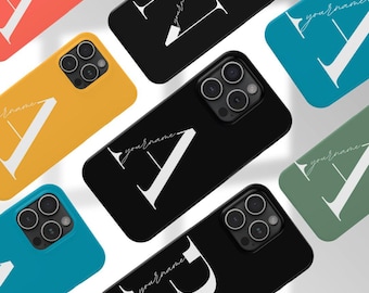 Monogram iPhone Case: Personalized Initial Phone Cover, iPhone 15 14 16