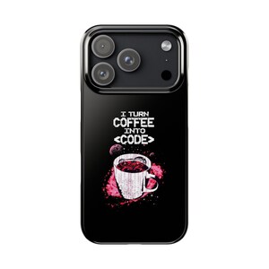 Coder Slim Phone Case | Programmer Coder Coffee Design | Coffee | Workaholic image 4