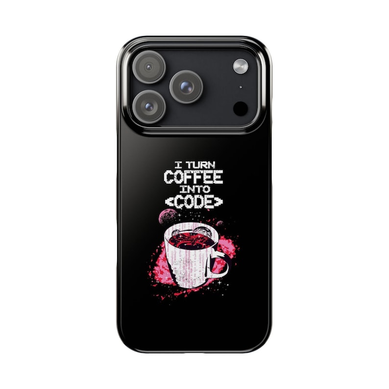 Coder Slim Phone Case | Programmer Coder Coffee Design | Coffee | Workaholic image 4