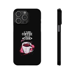 Coder Slim Phone Case | Programmer Coder Coffee Design | Coffee | Workaholic image 12