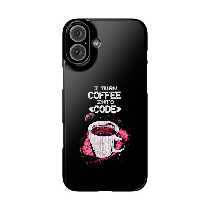 Coder Slim Phone Case | Programmer Coder Coffee Design | Coffee | Workaholic image 9